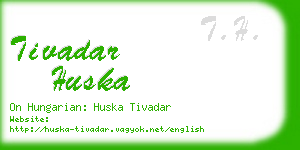 tivadar huska business card